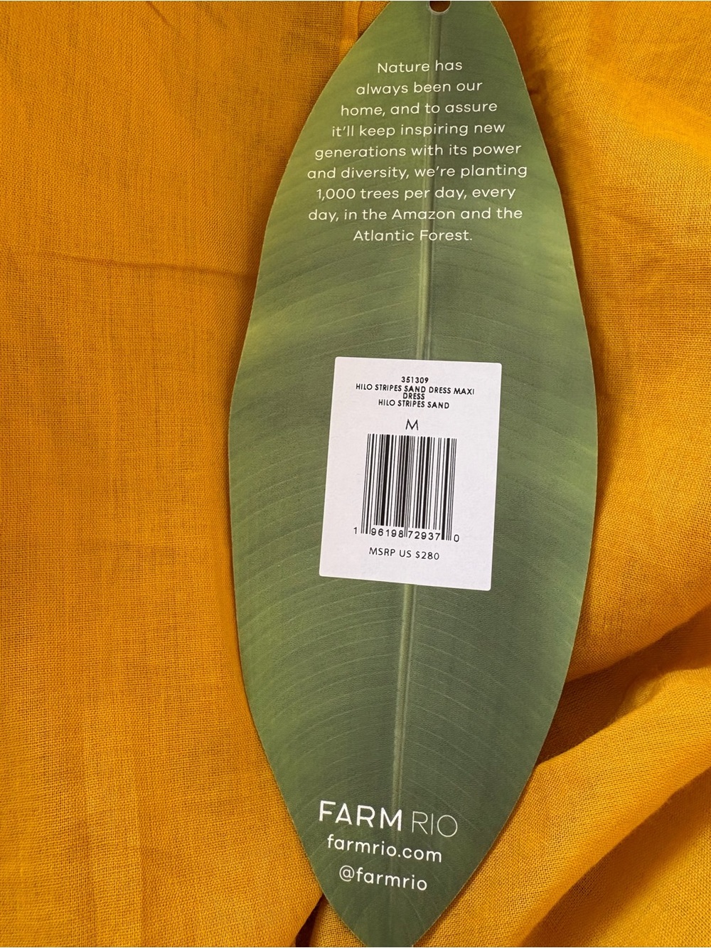 Farm Rio Sand Hilo Stripes Maxi Sundress - Picture 9 of 10